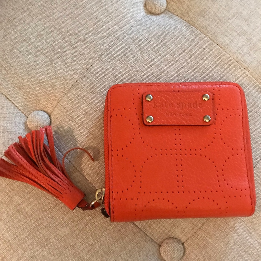 Orange Kate Spade wallet